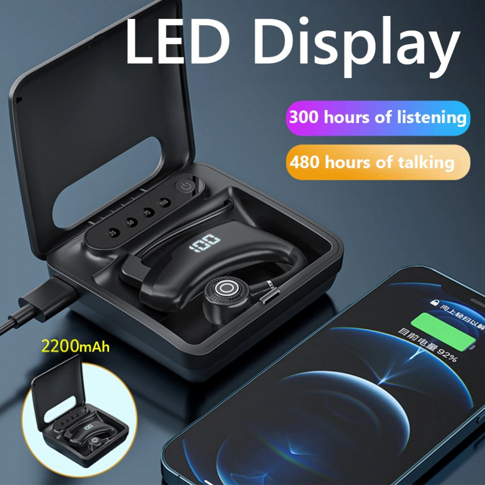 Bluetooth-гарнітура 38 + Power Bank Black  