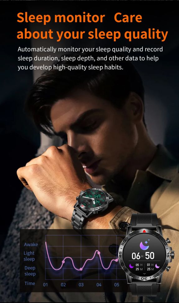 Смарт-годинник протиударний Smart Device 10 black textile