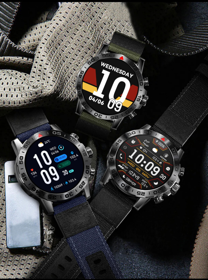 Смарт-годинник протиударний Smart Device 10 black textile