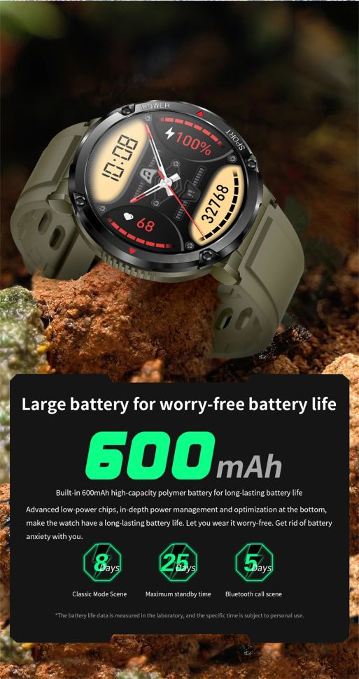 Смарт-годинник протиударний Smart Device 16 black steel