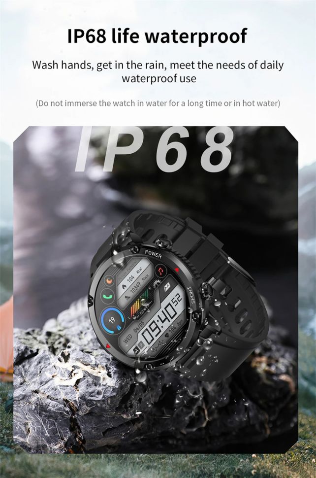 Смарт-годинник протиударний Smart Device 16 black steel