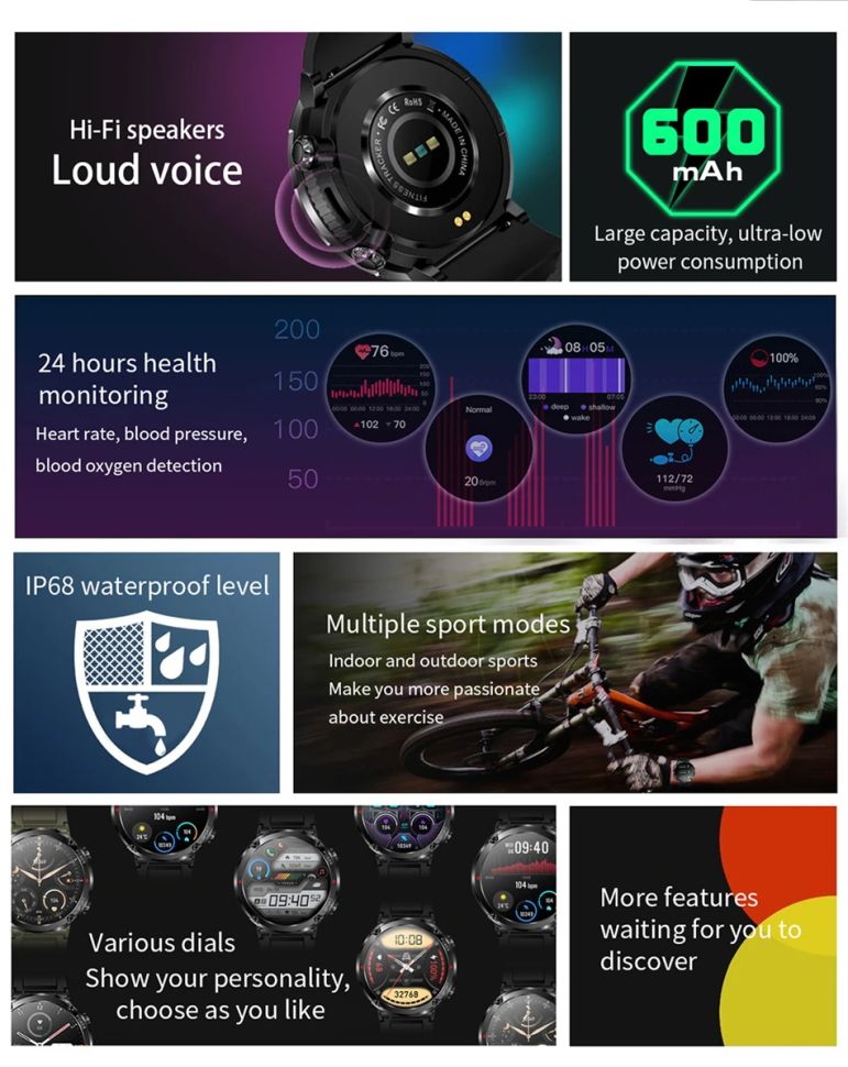 Смарт-годинник протиударний Smart Device 16 black steel