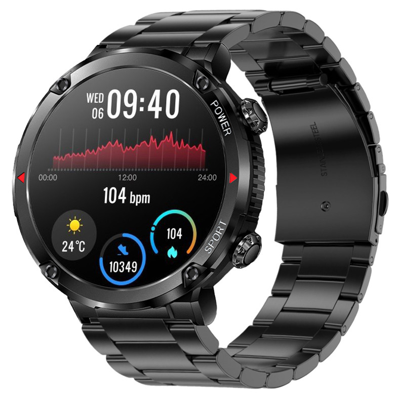 Смарт-годинник протиударний Smart Device 16 black steel