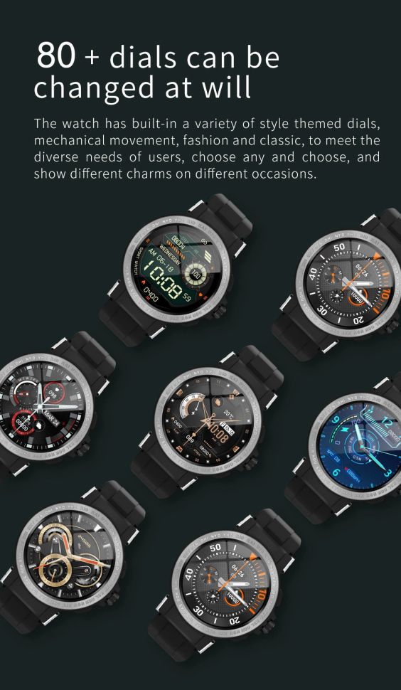 Смарт-годинник Smart Device 82 black+gold