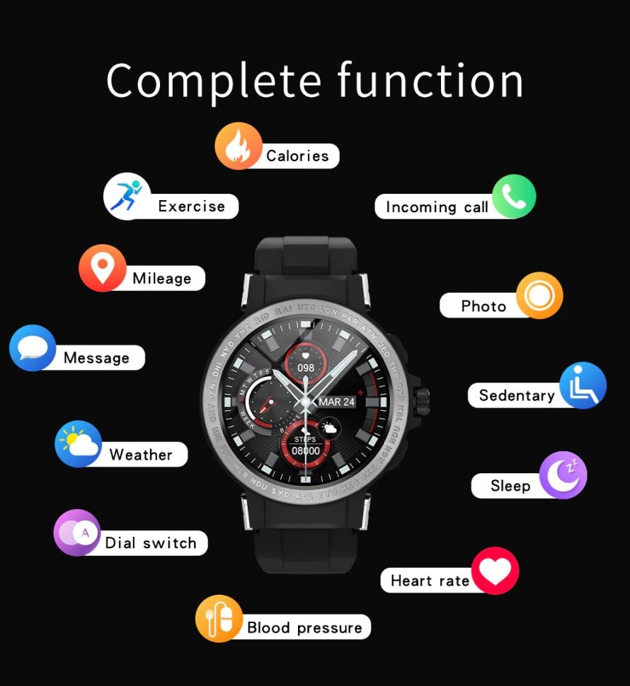 Смарт-годинник Smart Device 82 black+gold