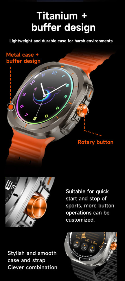 Смарт-годинник протиударний Smart Device 26 black