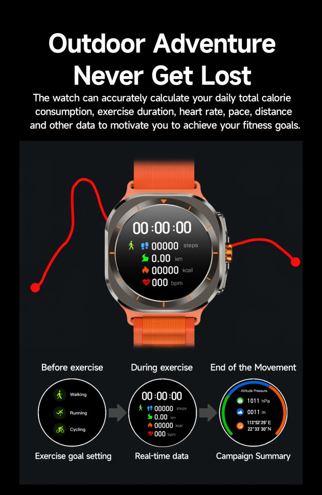 Смарт-годинник протиударний Smart Device 26 black