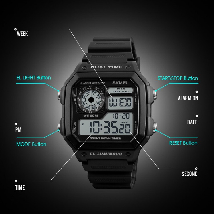 Чоловічий годинник SKMEI black