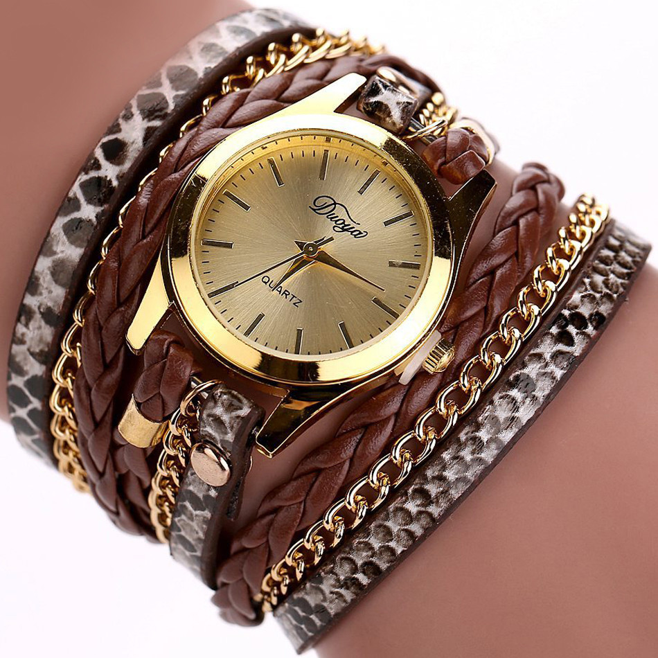 Жіночий годинник Duoya brown