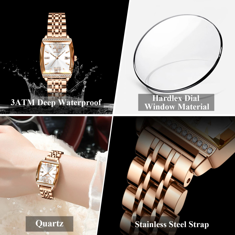 Жіночий годинник Poedagar gold+silver