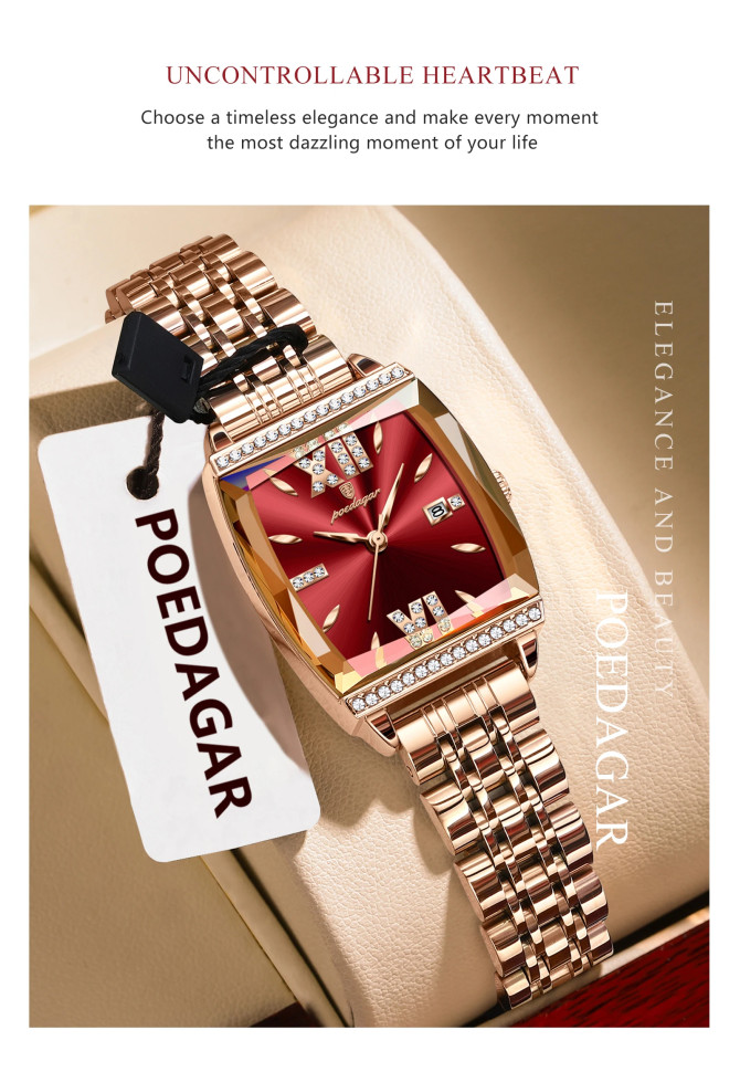 Жіночий годинник Poedagar gold+red