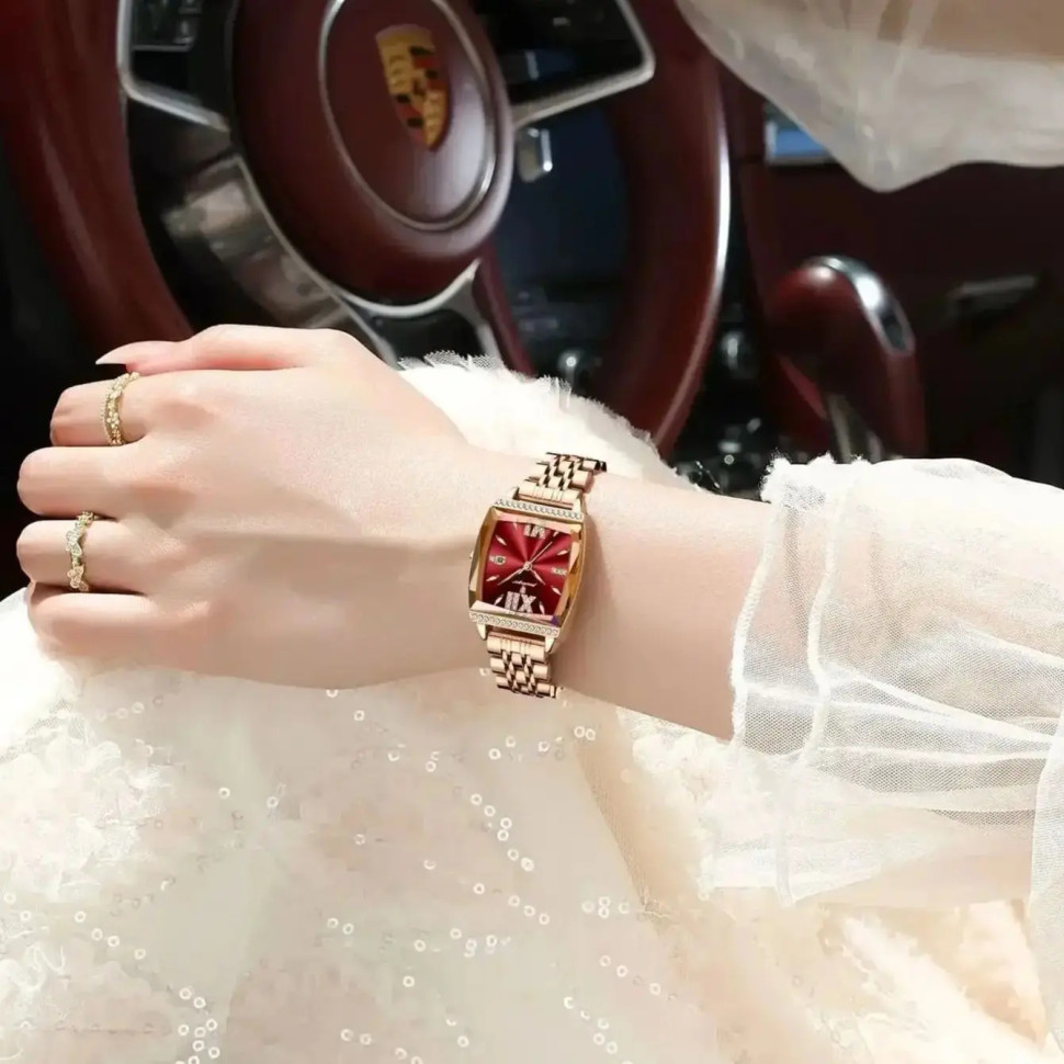 Жіночий годинник Poedagar gold+red