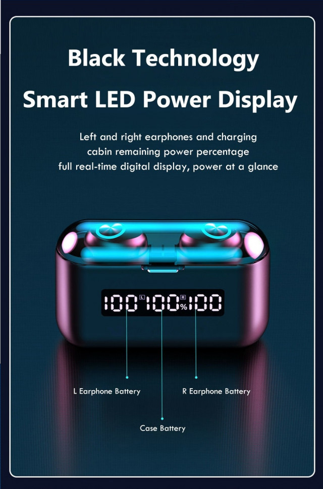 Навушники Bluetooth Air Music + Power Bank 62 black 