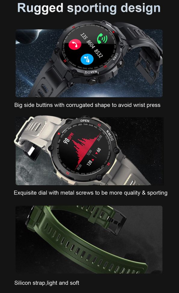 Смарт-годинник протиударний Smart Device 83 gray