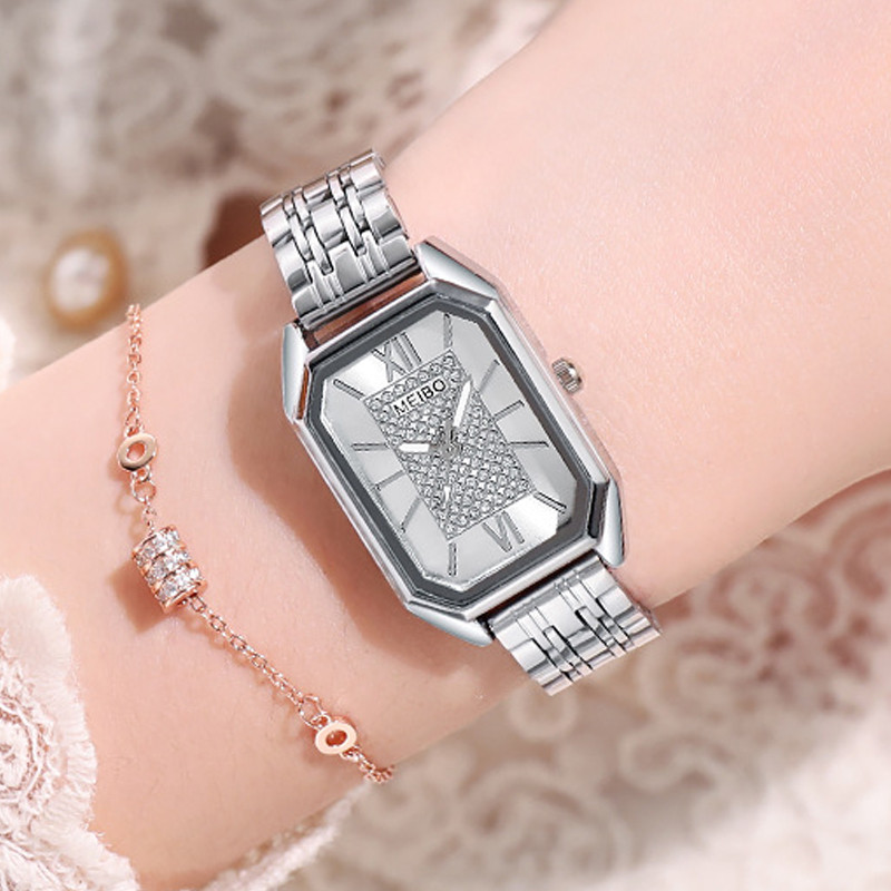 Жіночий годинник MEIBO silver+white
