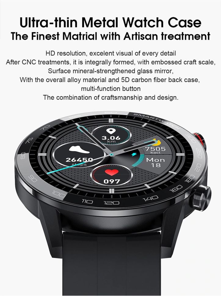 Смарт-годинник Smart Device 71 black steel