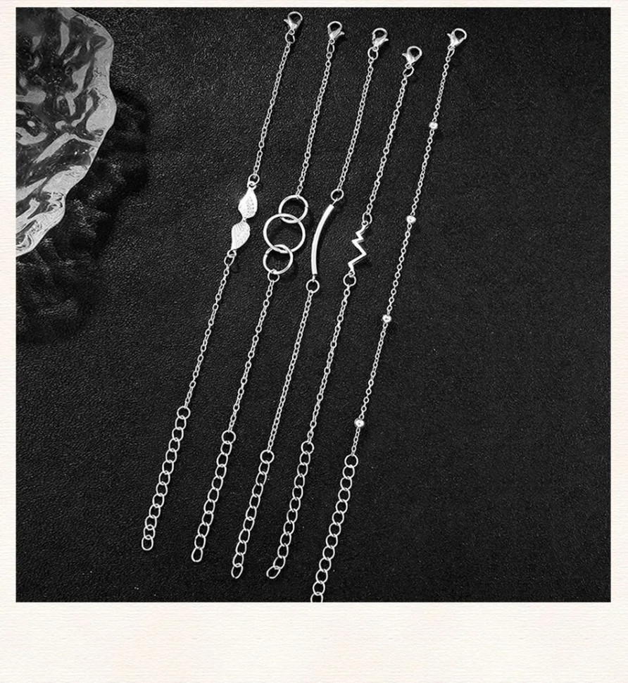 Жіночий годинник + браслети №4243 silver