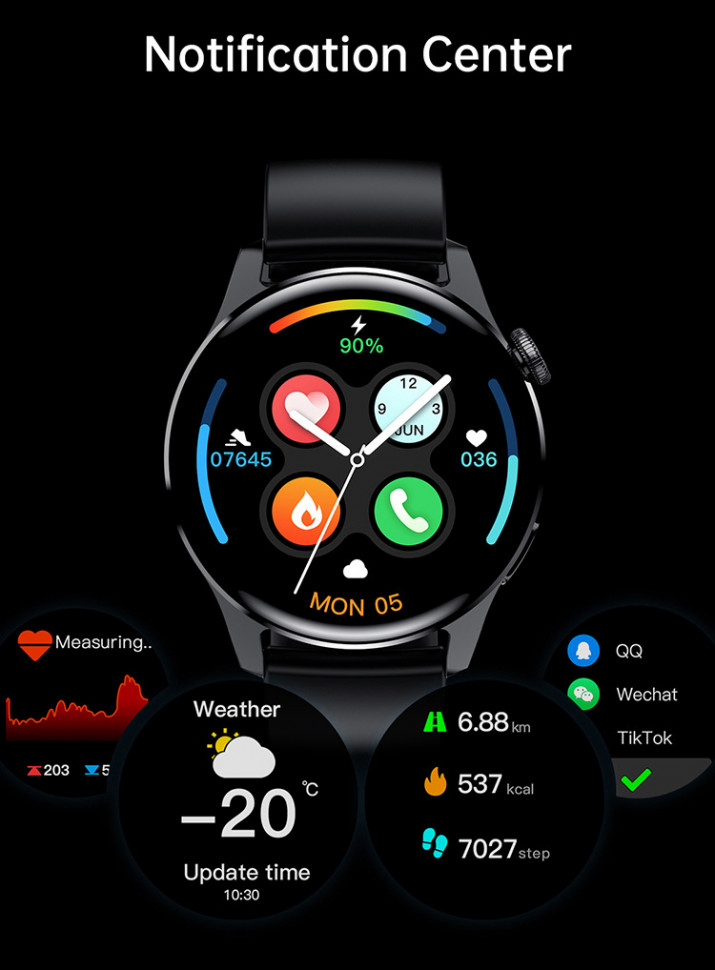 Смарт-годинник Smart Device 85 black silicon