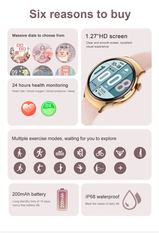 Смарт-годинник Women's Smart Device 12 gold 