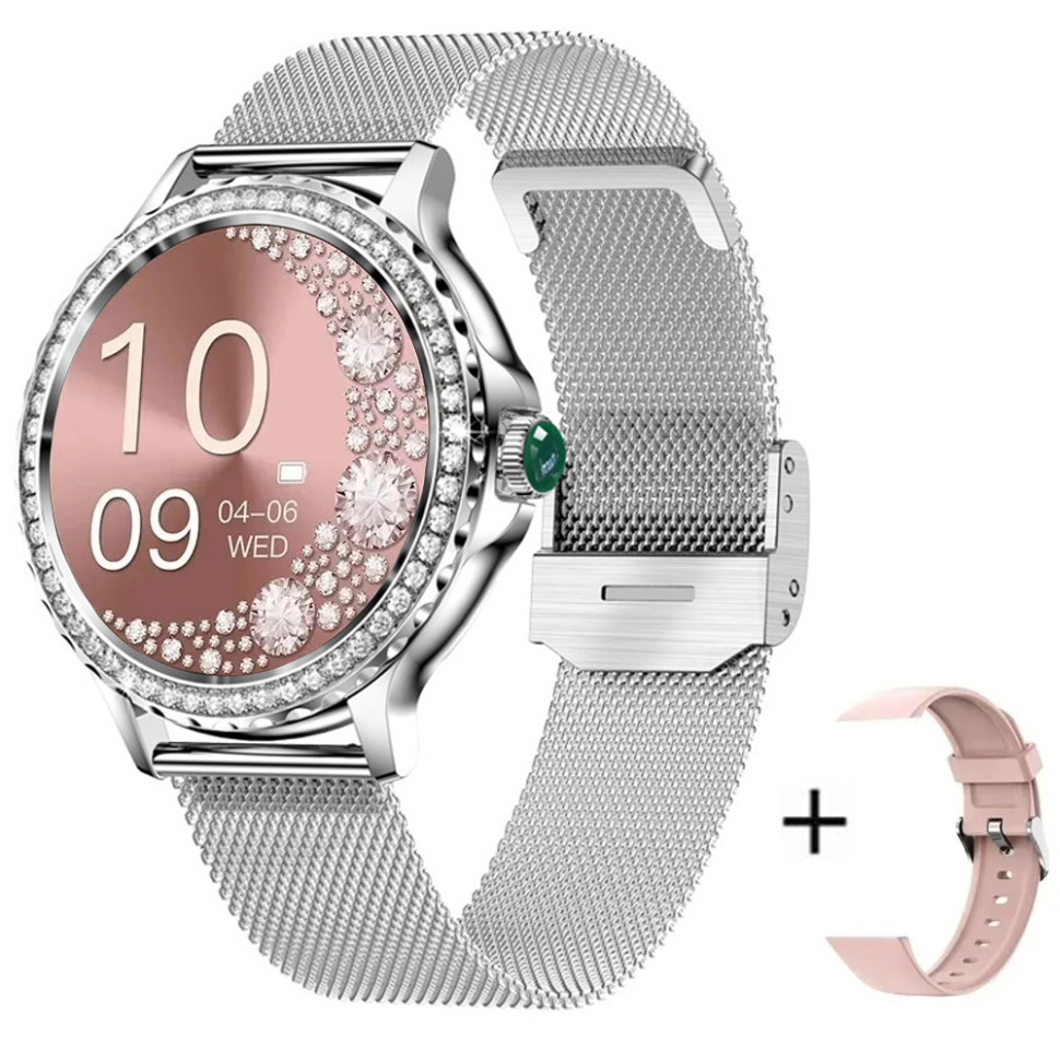 Смарт-годинник Women's Smart Device 13 silver steel, 2 ремінці