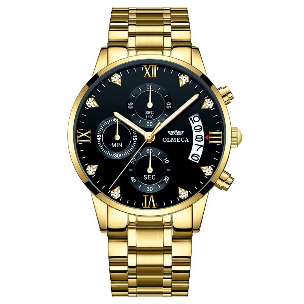 Чоловічий годинник OLMECA gold+black
