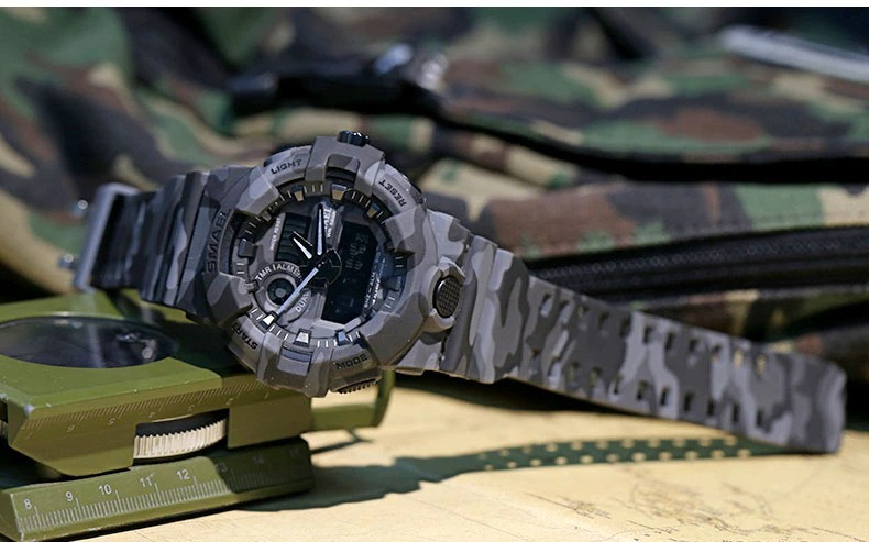 Чоловічий годинник протиударний SMAEL gray ARMY