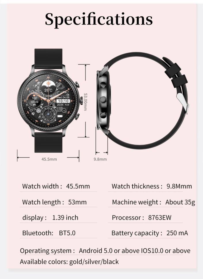 Смарт-годинник Women's Smart Device 14 silver steel