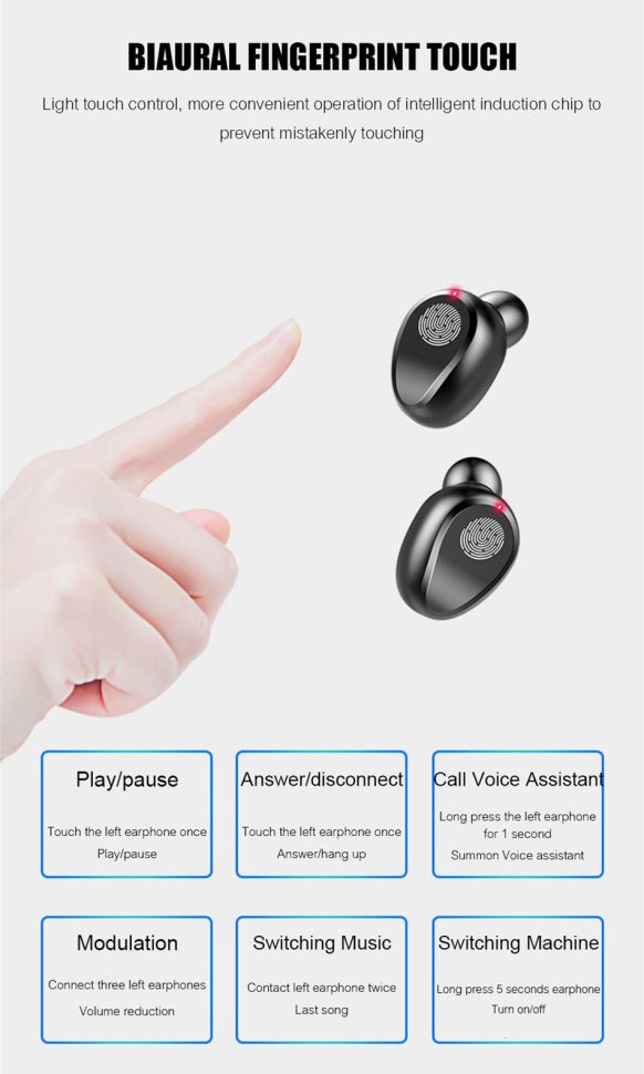 Навушники Bluetooth Air Music + Power Bank white
