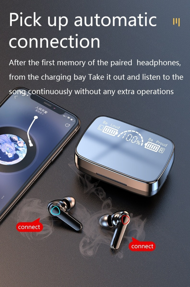 Навушники Bluetooth Air Music + Power Bank 95 black 