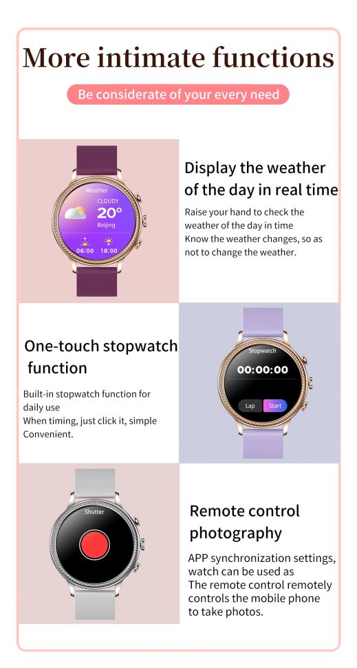 Смарт-годинник Women's Smart Device 14 gold + crema silicone