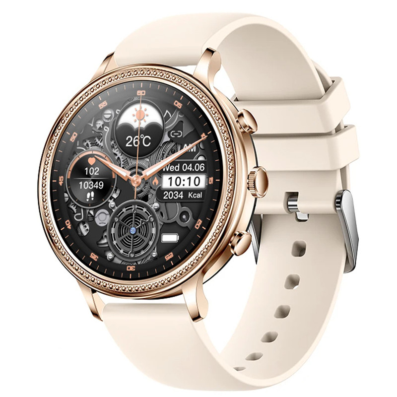 Смарт-годинник Women's Smart Device 14 gold + crema silicone