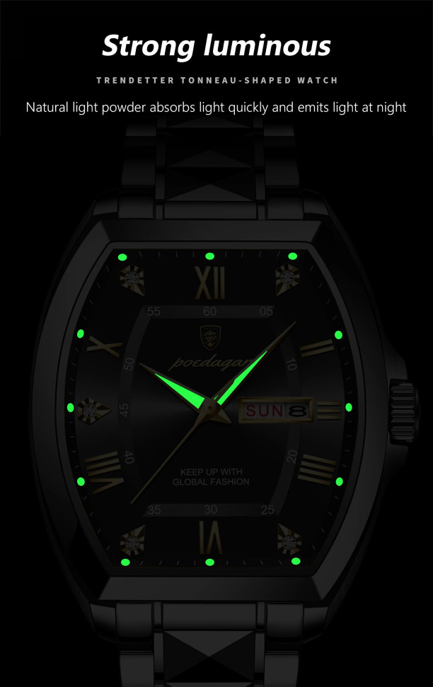Чоловічий годинник Poedagar black