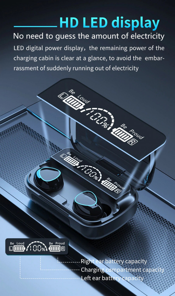Навушники Bluetooth Air Music + Power Bank 15 black