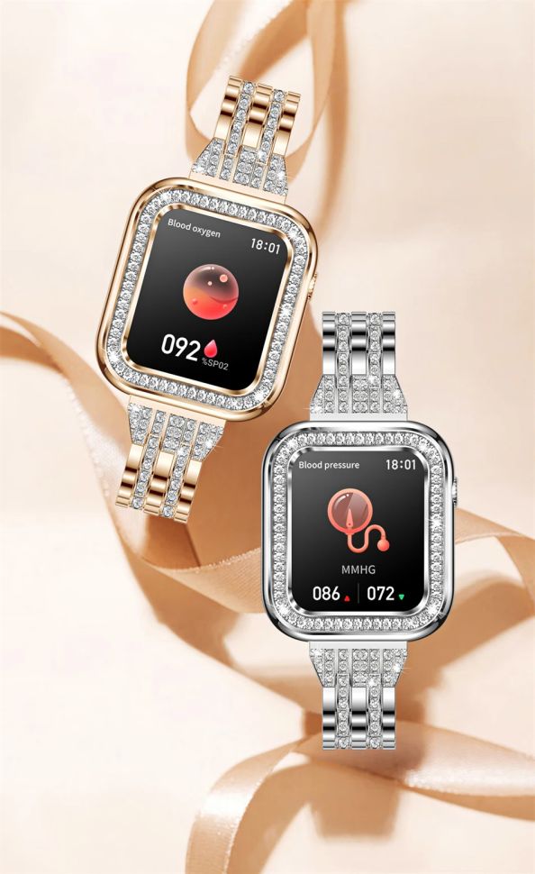 Смарт-годинник Women's Smart Device 15 silver steel, 2 ремінці