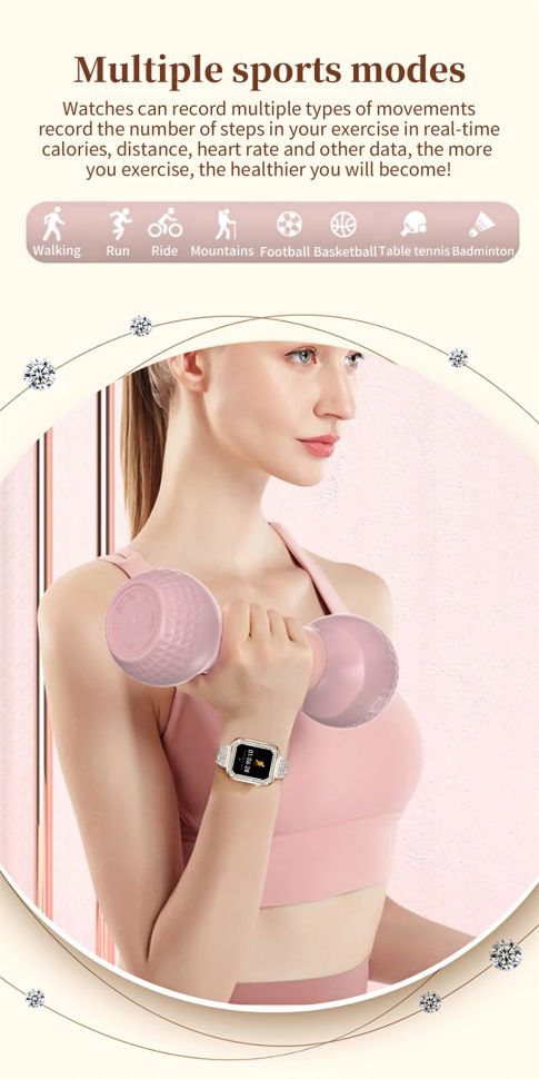 Смарт-годинник Women's Smart Device 15 silver steel, 2 ремінці