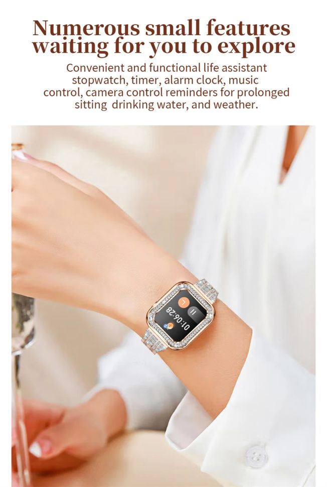 Смарт-годинник Women's Smart Device 15 silver steel, 2 ремінці