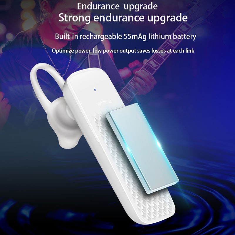 Bluetooth-гарнітура 9 white + Box